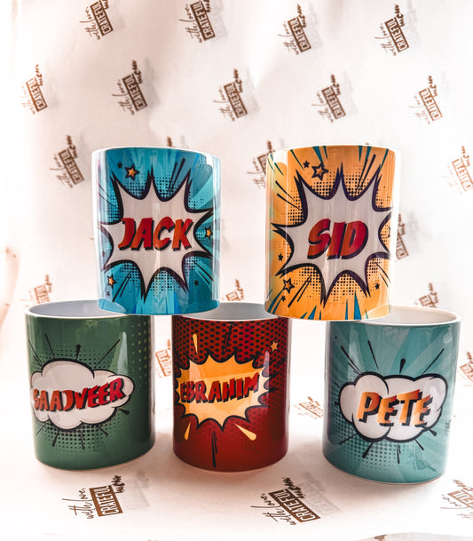 Superhero mugs