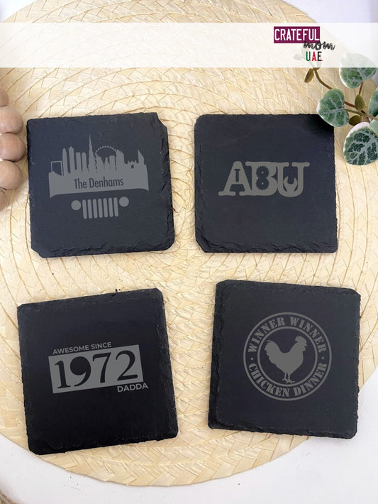 Slate coasters